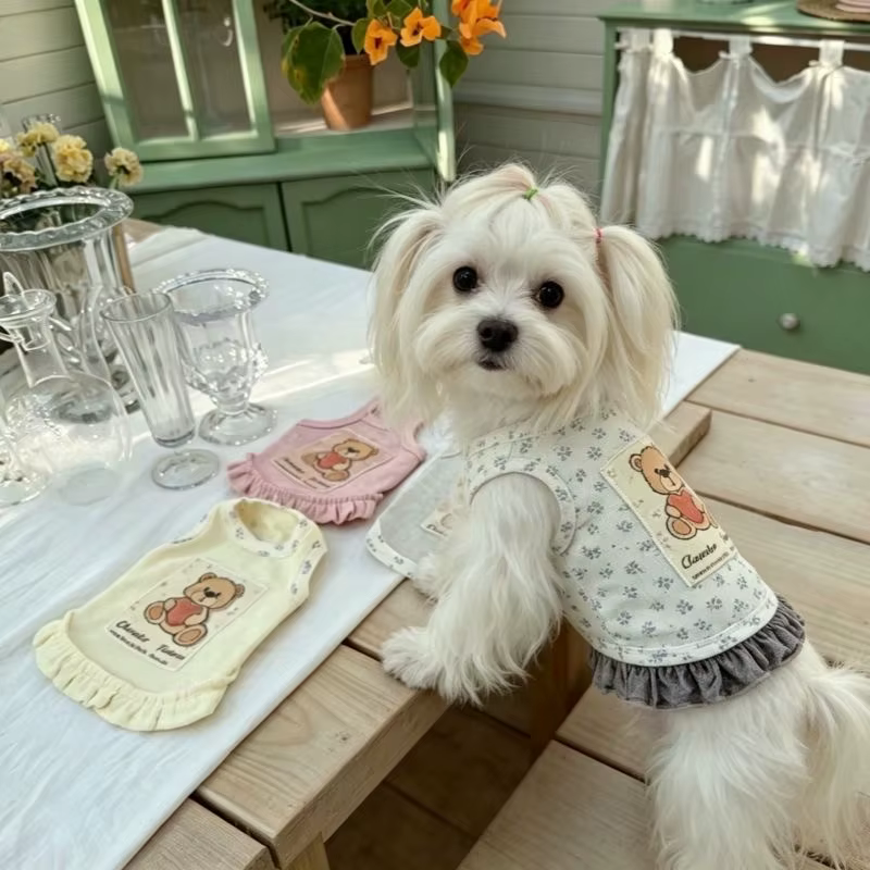 Chaleco floral ligero de verano para gatos y perros pequeños - imagen 3