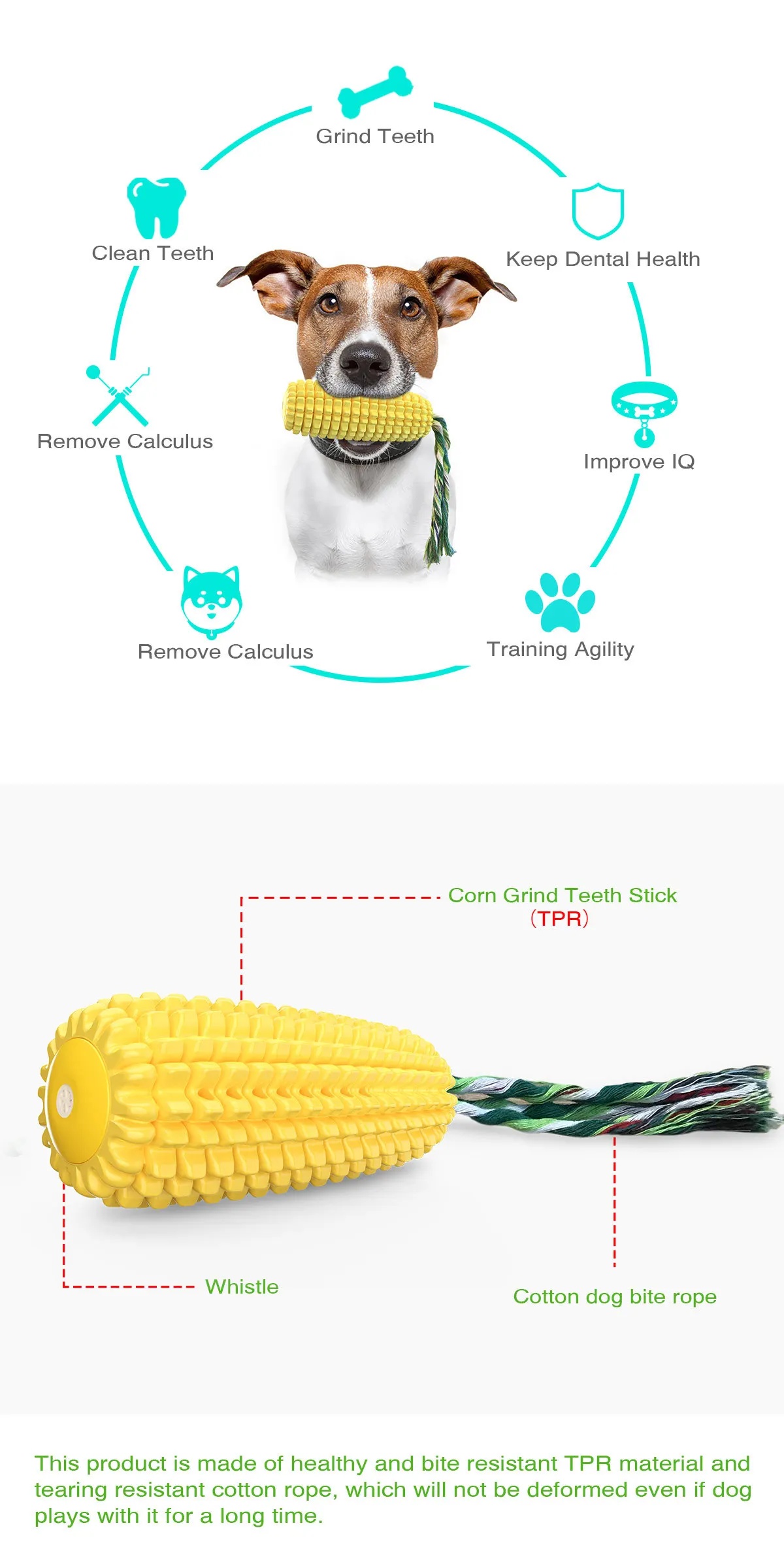 Juguete chirriante para perros grandes y pequeños