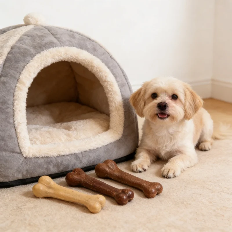 Hueso masticable dental para perros – Juguete limpieza bucal - imagen 5
