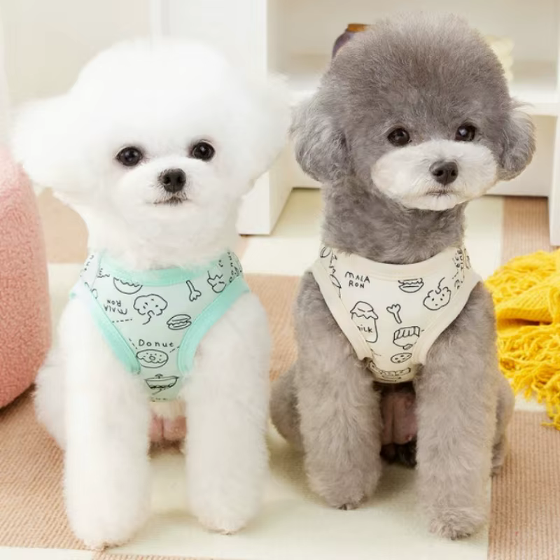 Chaleco de verano a rayas con anilla D para perros pequeños y gatos - imagen 3