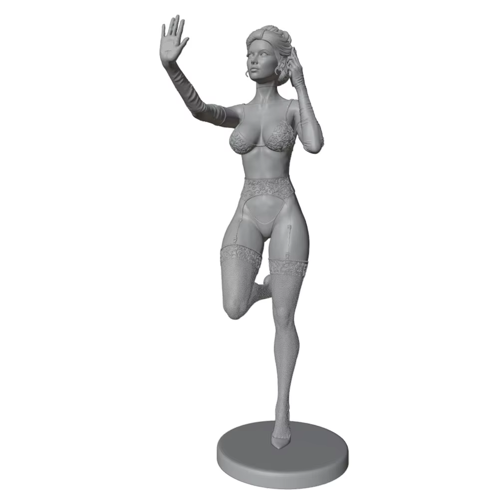 Miniatura GK impresa en 3D: modelo gris sin montar ni pintar