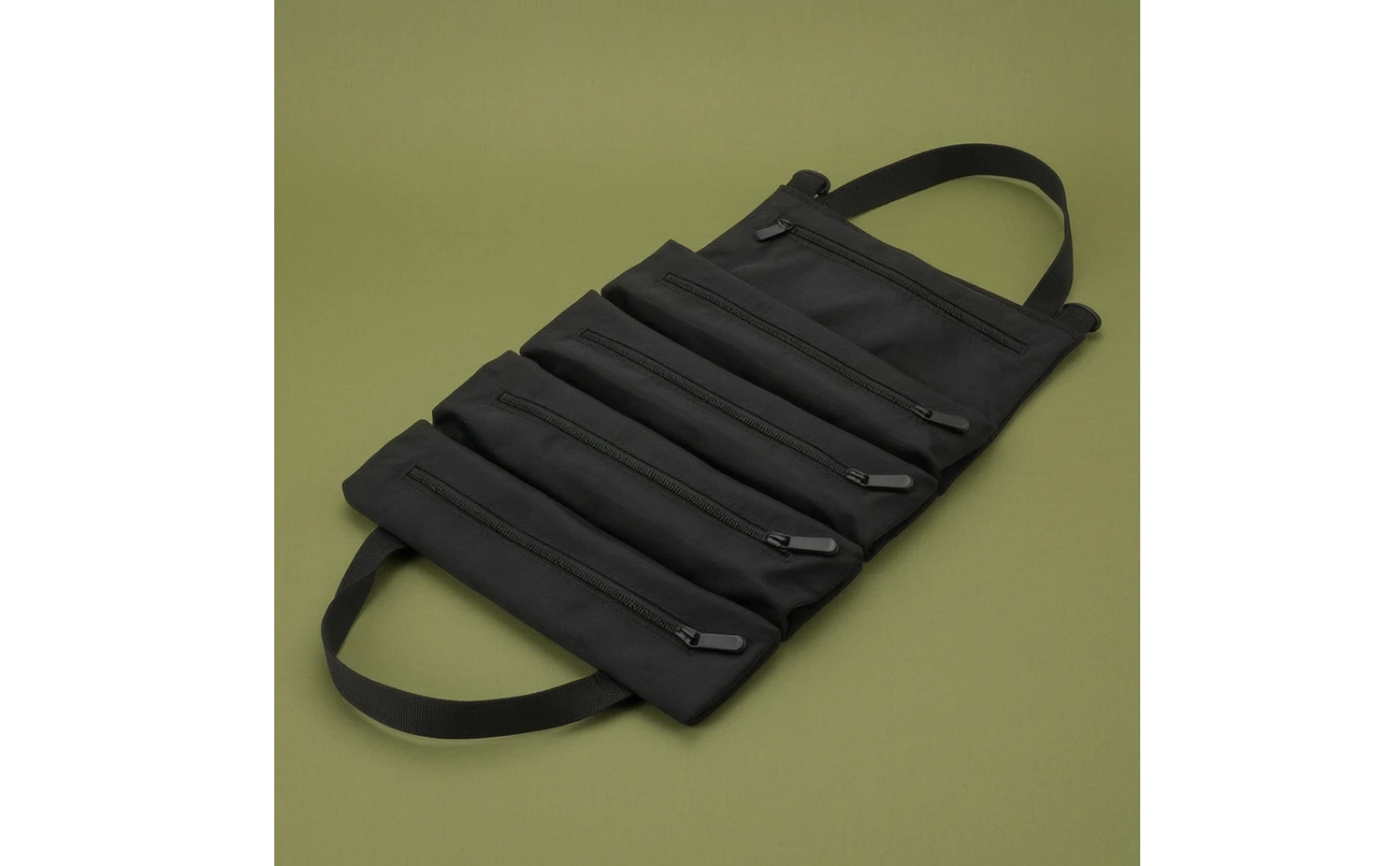 Bolsa de herramientas enrollable compacta vista frontal