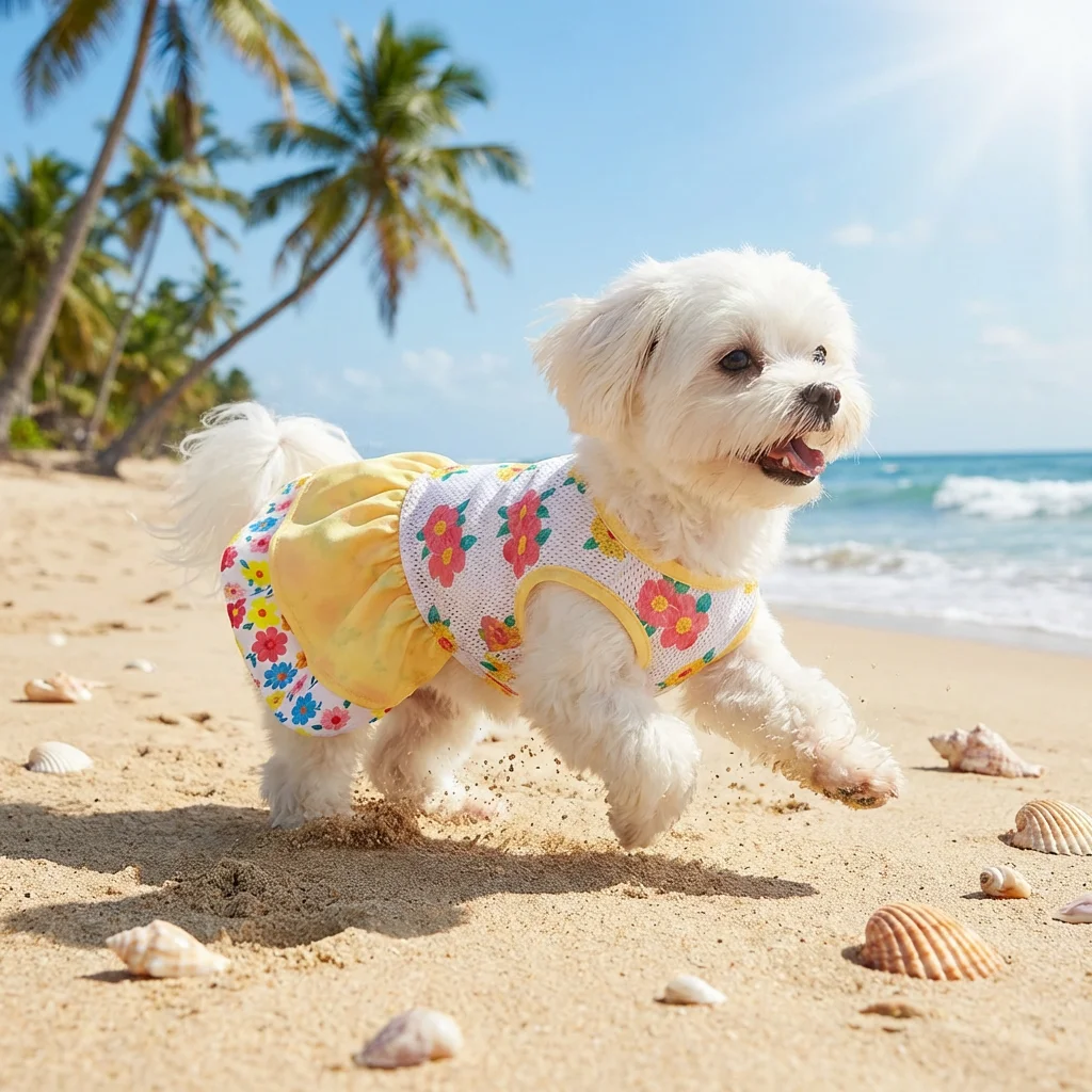 Vestido para perros, vista trasera