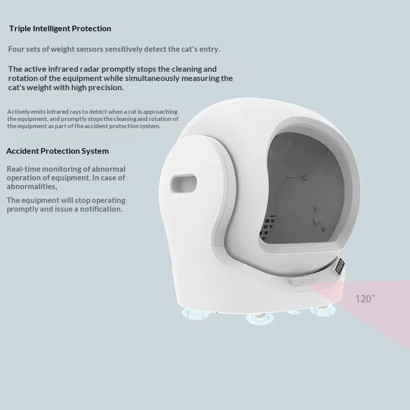 Arenero inteligente autolimpiable para gatos – Control por App - imagen 3