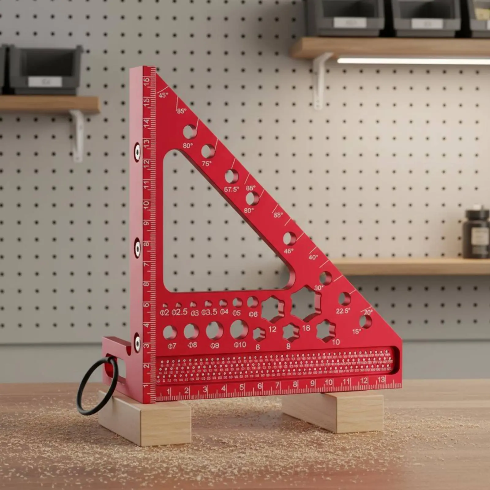 Regla de inglete multiángulo 3D para carpintería de precisión