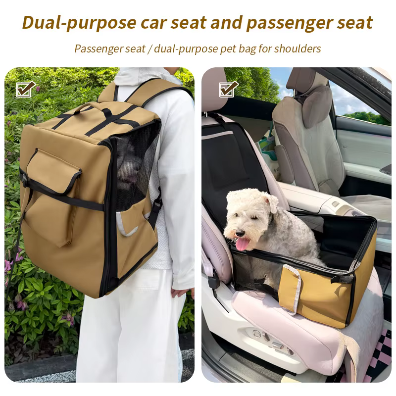 Mochila de transporte para gatos y perros pequeños, segura - imagen 3