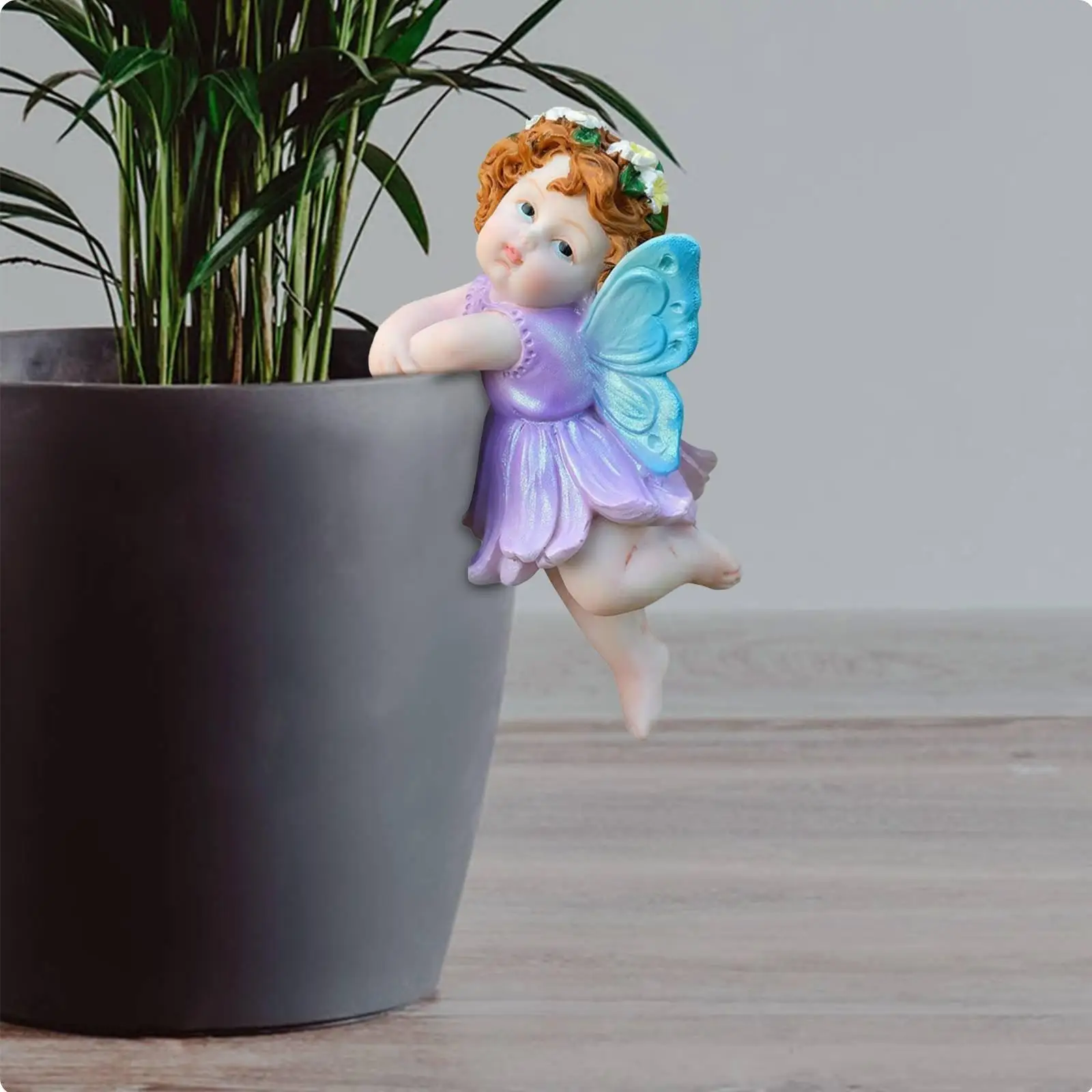 Figura de hada decorativa para jardín – Colgante de maceta - imagen 3