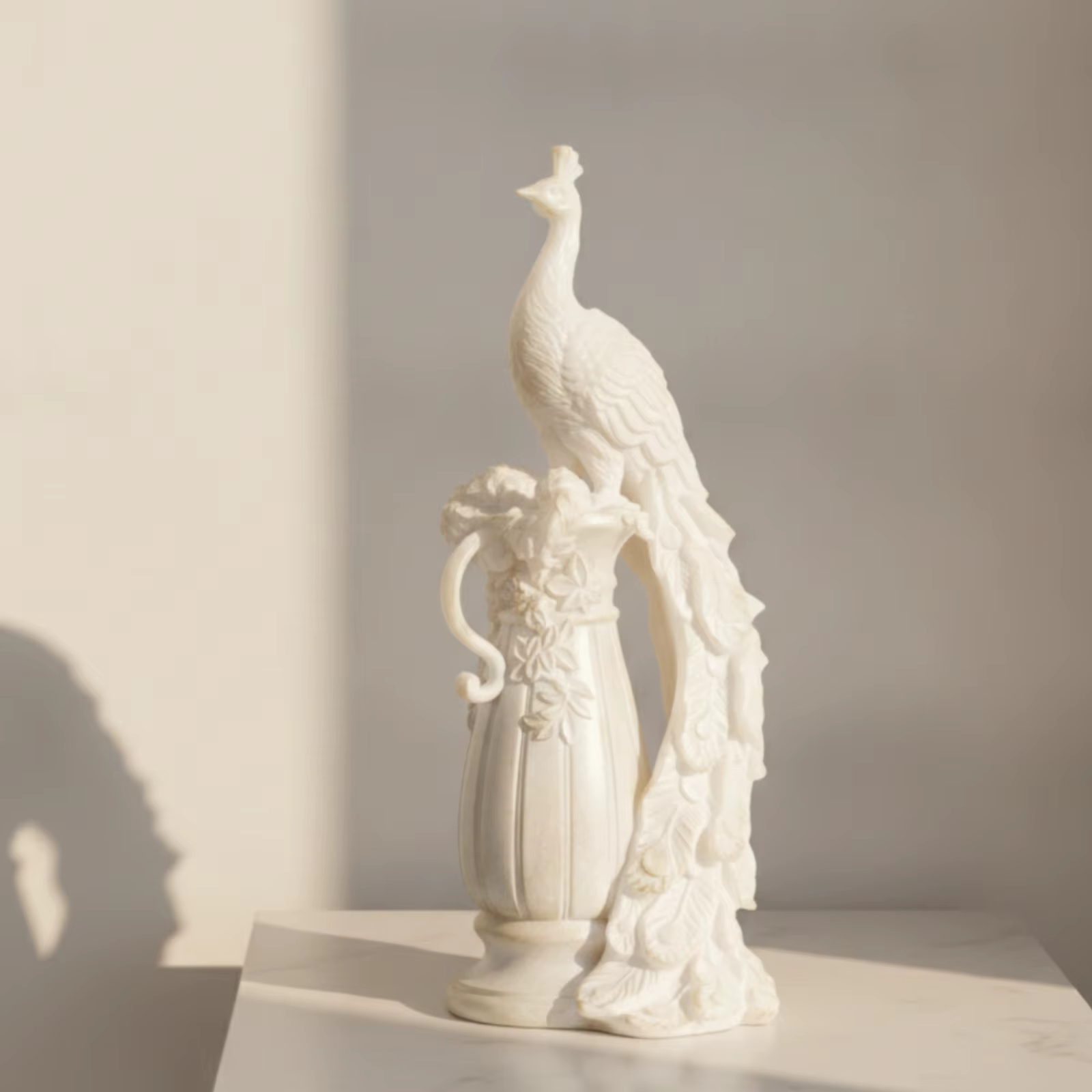 Escultura de Pavo Real con pedestal, decoración clásica para sala - imagen 2