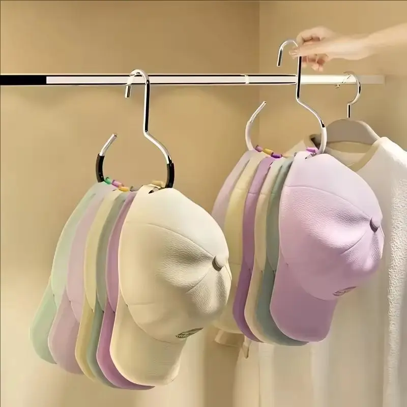 Organizador colgador circular para gorras y bufandas, ahorra espacio - imagen 3