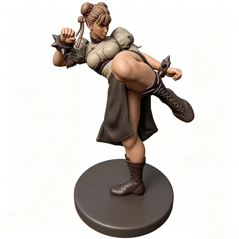 Figura de anime impresa en 3D gris, mini estatua GK decorativa - imagen 3