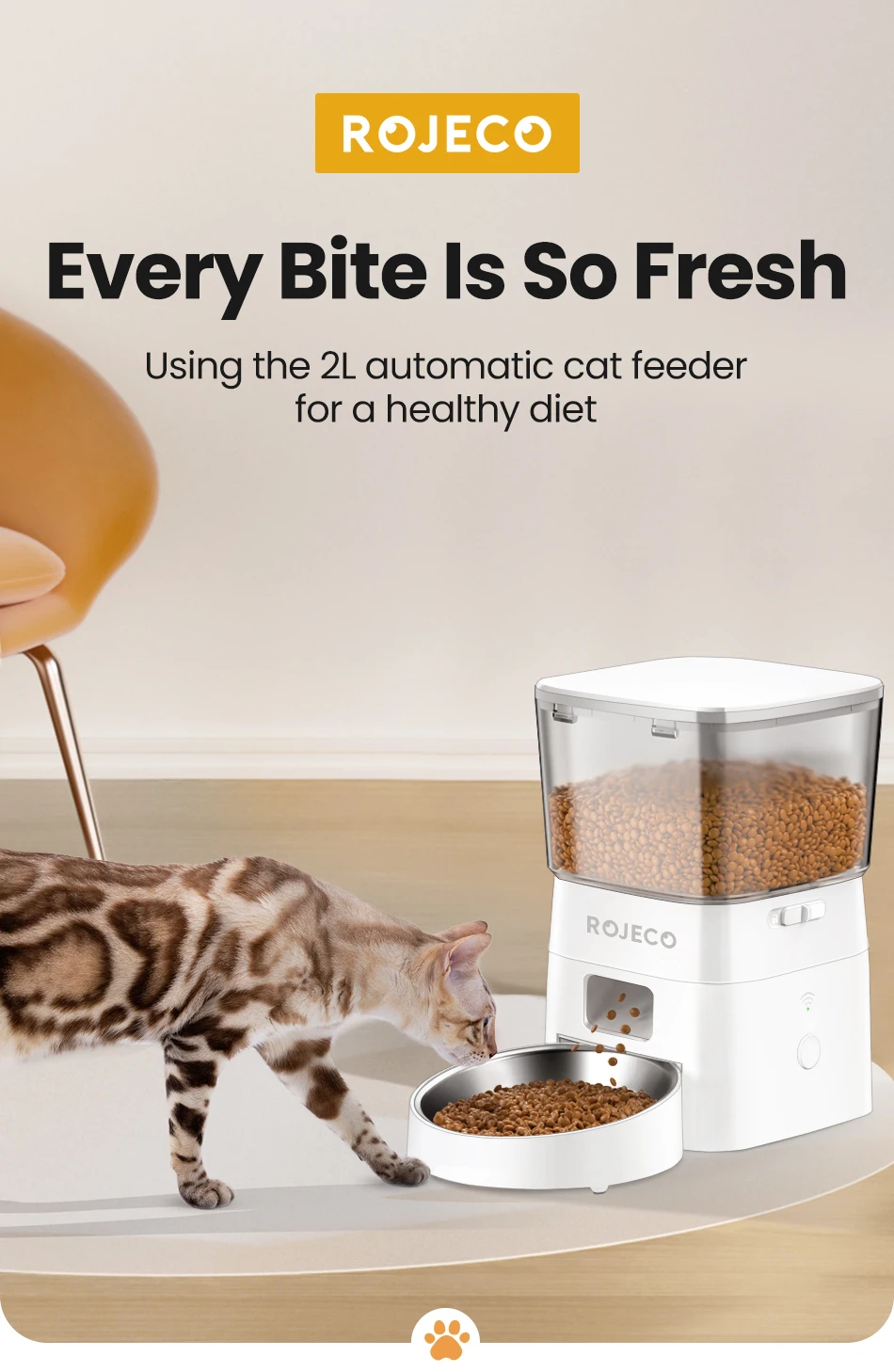 Dispensador automático ROJECO visto desde adelante