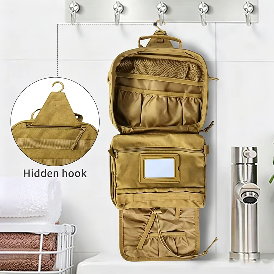 Bolsa de aseo colgante para perros y gatos con espejo, gancho - imagen 4