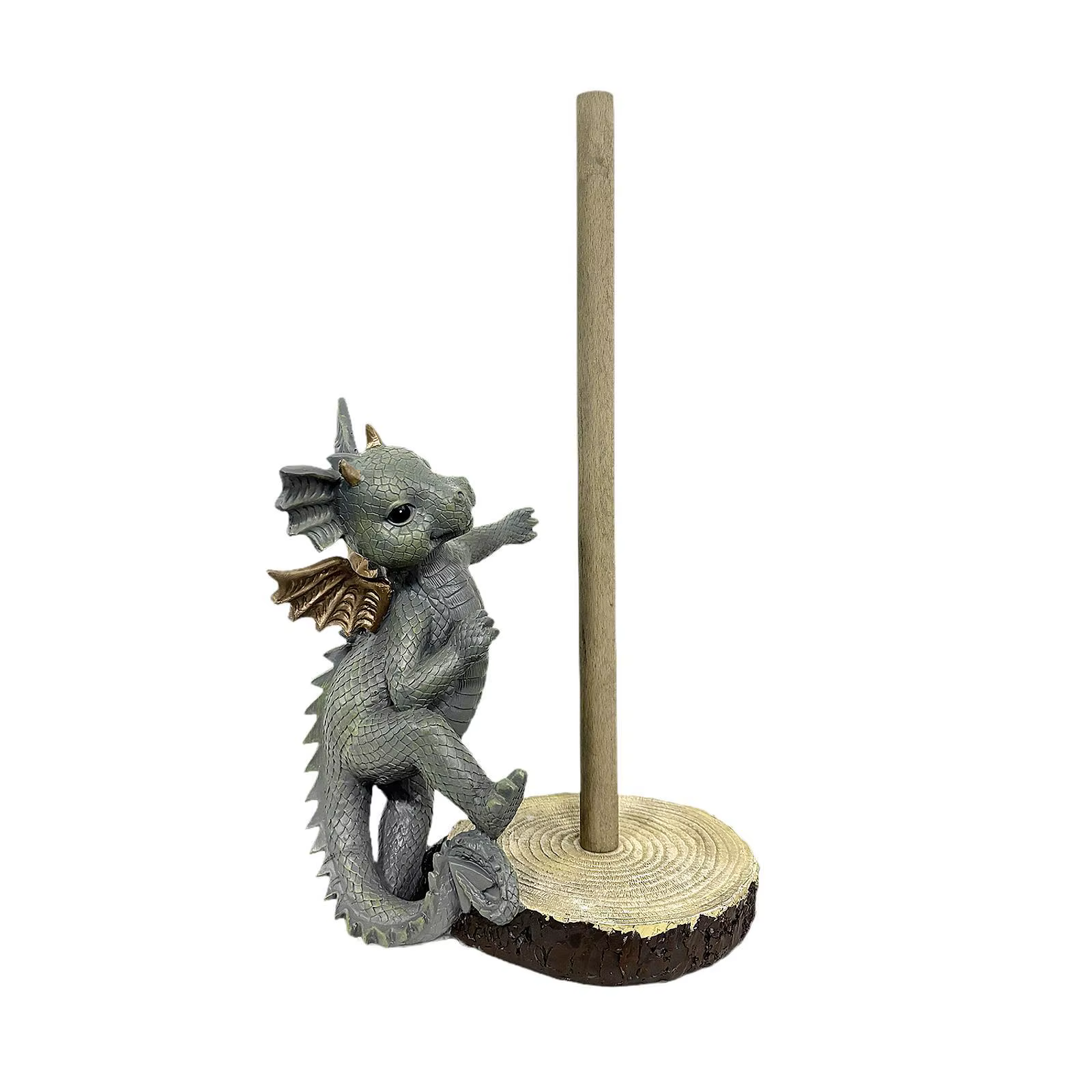 Portarrollos decorativo con dinosaurio para baño y cocina - imagen 4