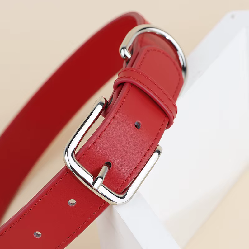 Collar de cuero ajustable para perros pequeños y medianos anti-traction - imagen 2