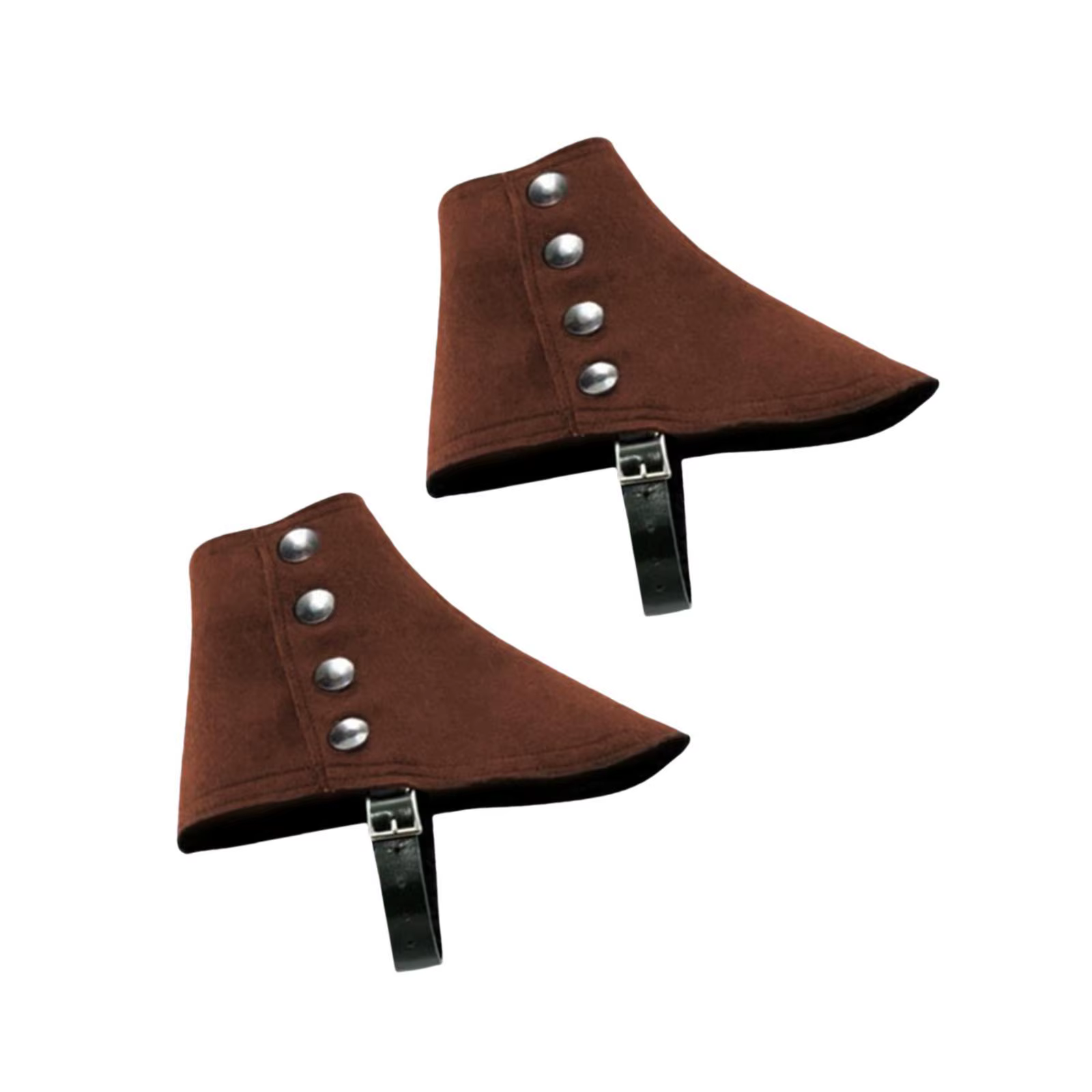 Cubrebotas medievales de tela marrón ajustables para hombre - imagen 4