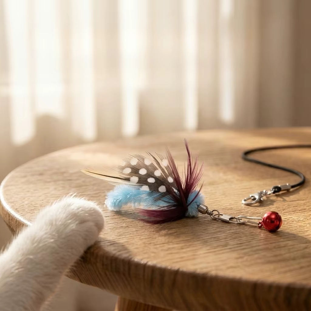 Detalle del juguete para gatos