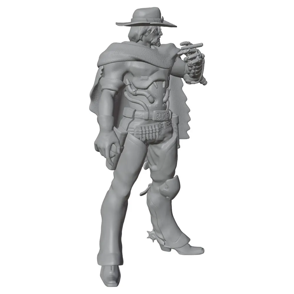 Miniatura de vaquero detalle de superficie en resina