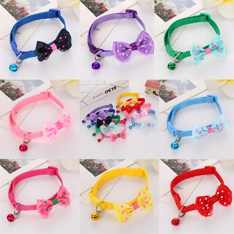 Collar ajustable reflectante con lazo y campana seguro para gatos - imagen 4