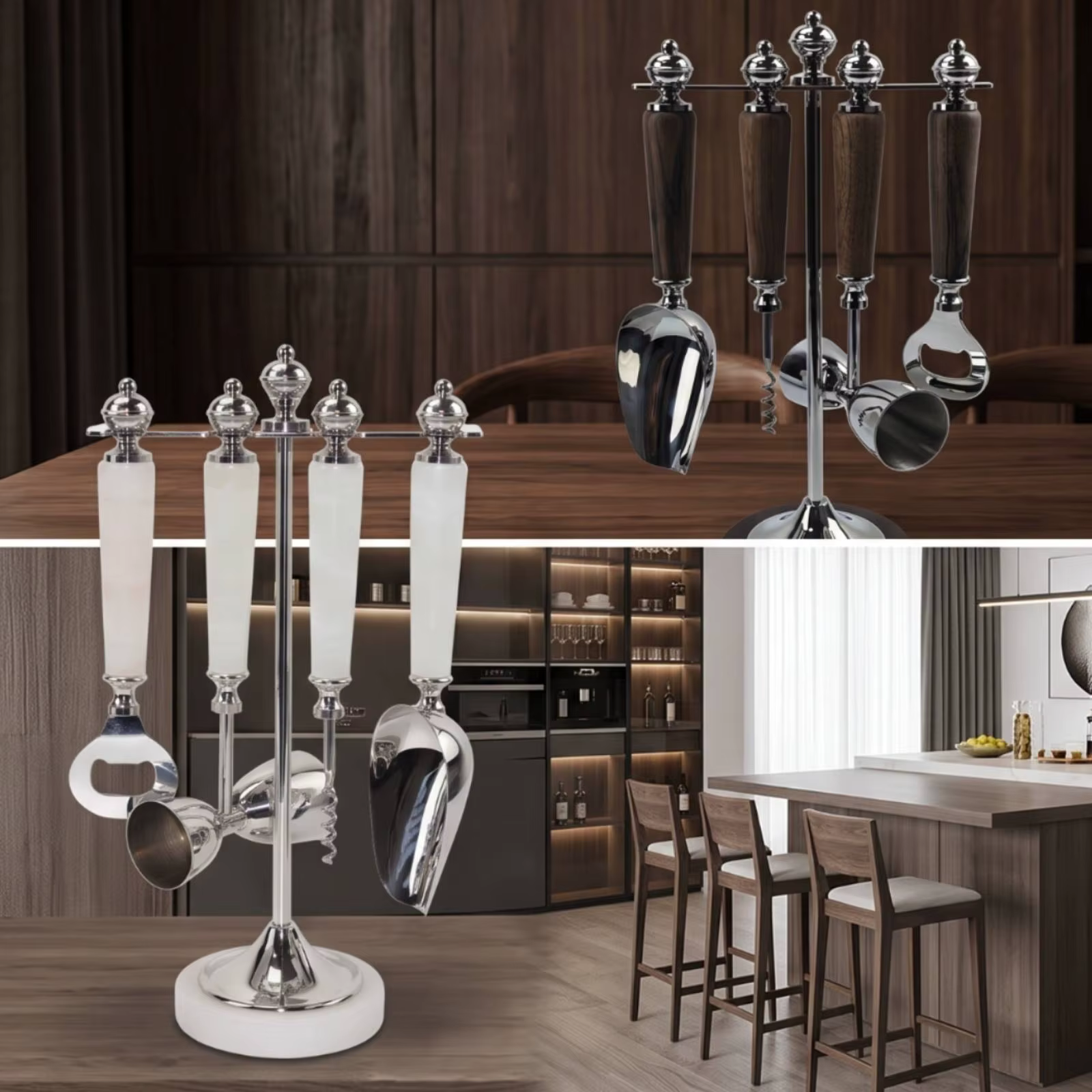 Soporte organizador para barra y copa – Estante universal para utensilios - imagen 3
