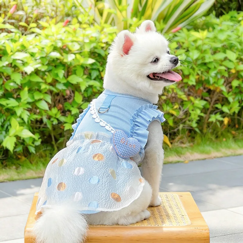 Vestido de verano para perro Chihuahua: ropa fresca con puntos