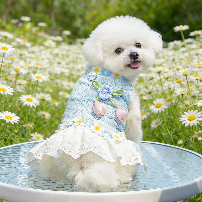 Falda de tul para mascotas con diseño de hada