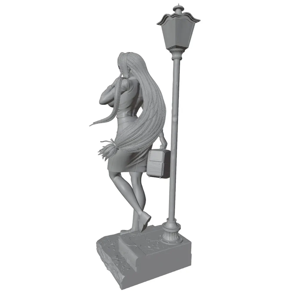 Figura femenina de resina 1:24 para modelismo, sin pintar ni montar - imagen 4