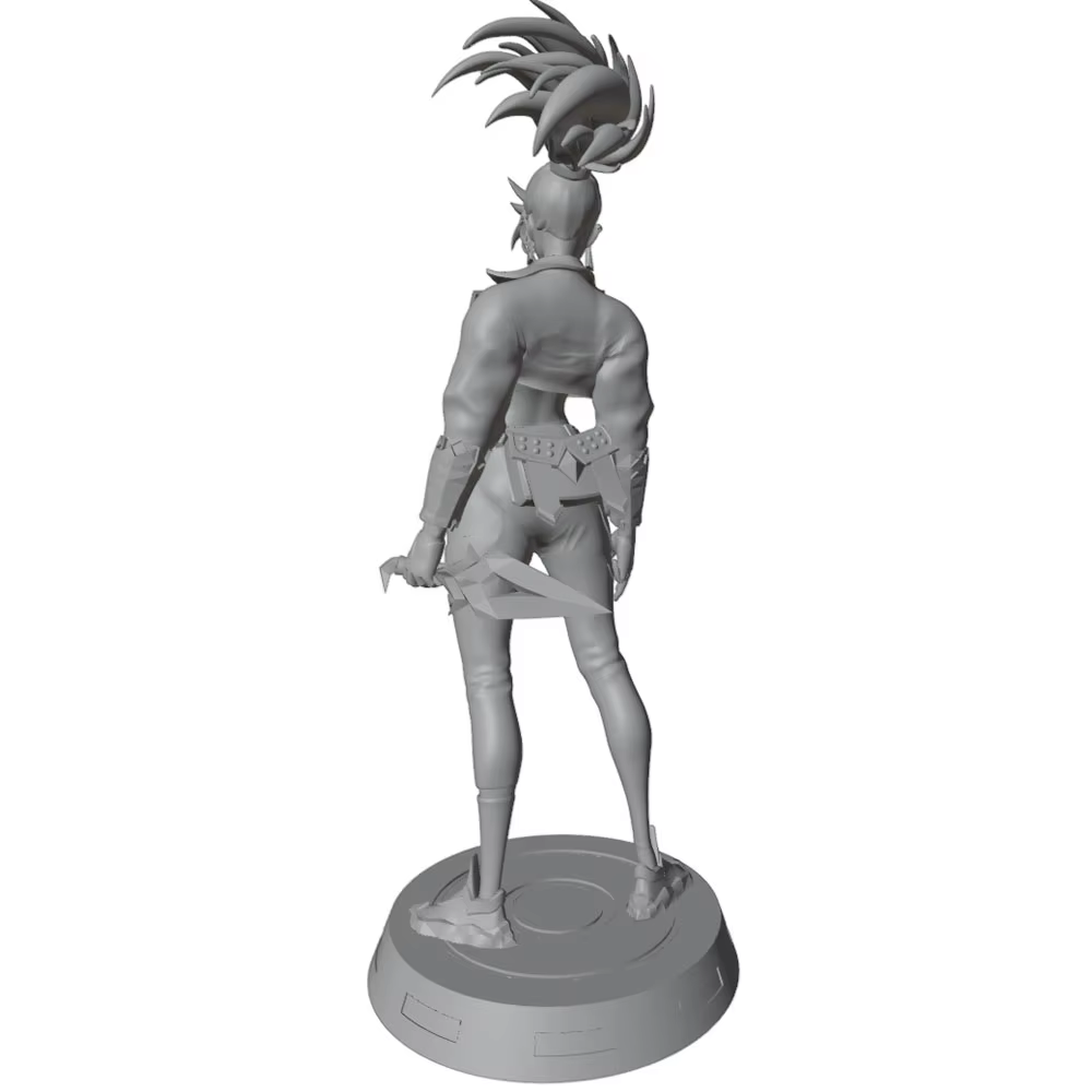 Figura de personaje de anime 3D gris para decorar habitación - imagen 4