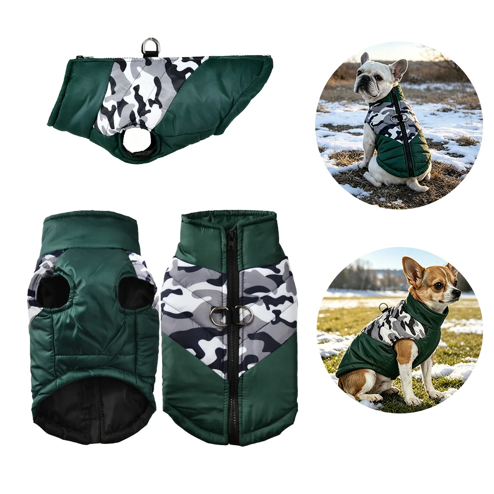 Chaqueta invierno impermeable viento perros pequeños medianos Bulldog Pug - imagen 5