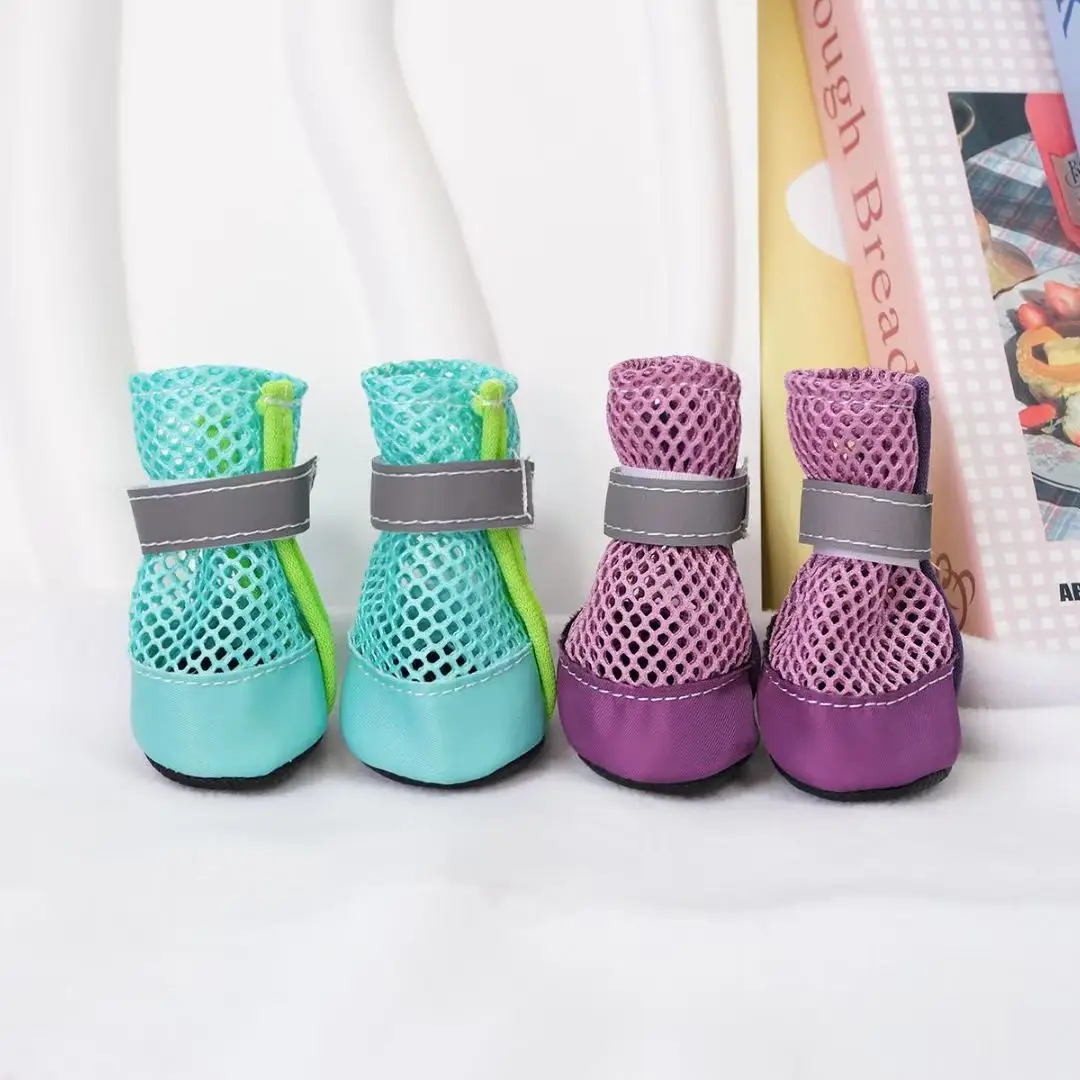 Botas zapatos verano transpirables de malla reflectantes para perros - imagen 4