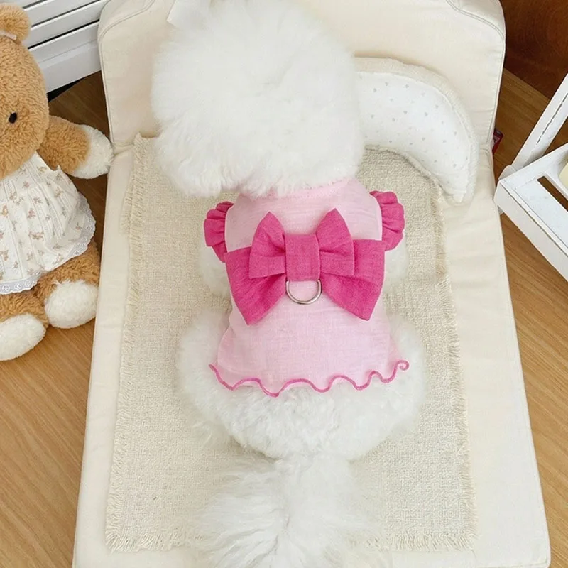 Sudadera con capucha para perros Shih Tzu, lazos azul y rosa - imagen 4
