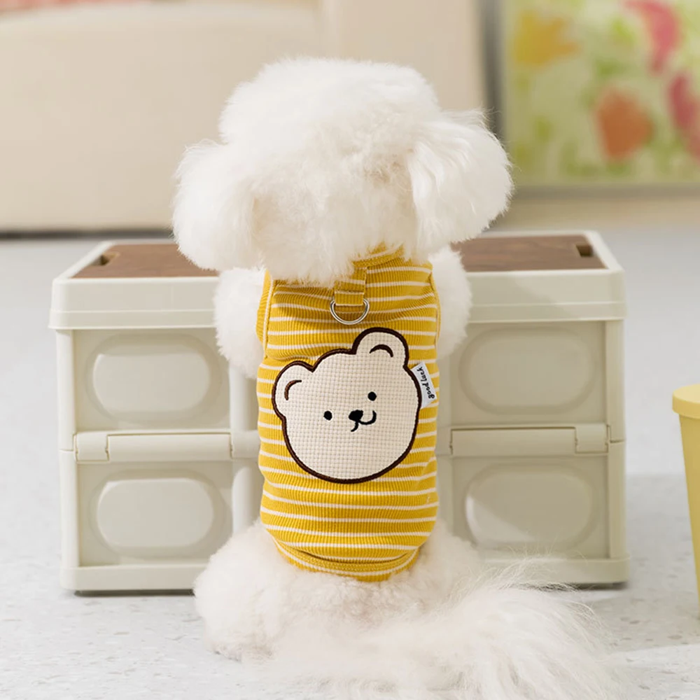 Chaleco de verano para perros pequeños con diseño de oso rayado - imagen 4