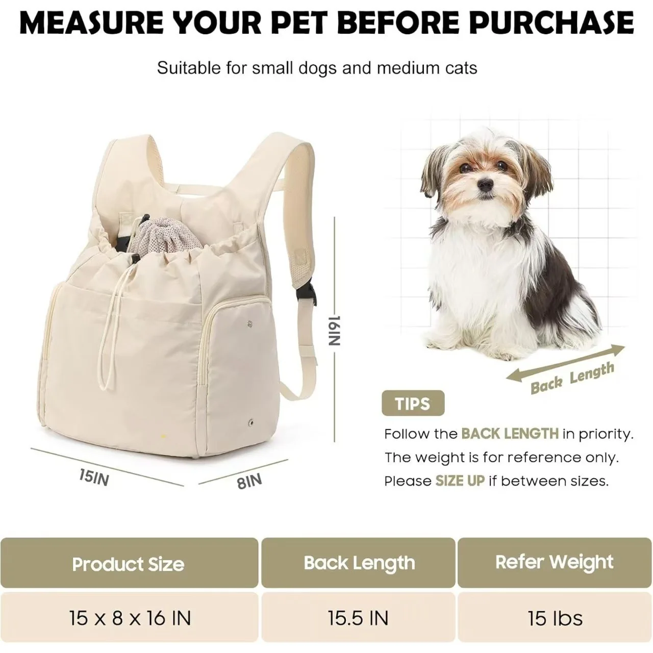 Bolsa de transporte transpirable para gatos y perros, gran capacidad - imagen 3