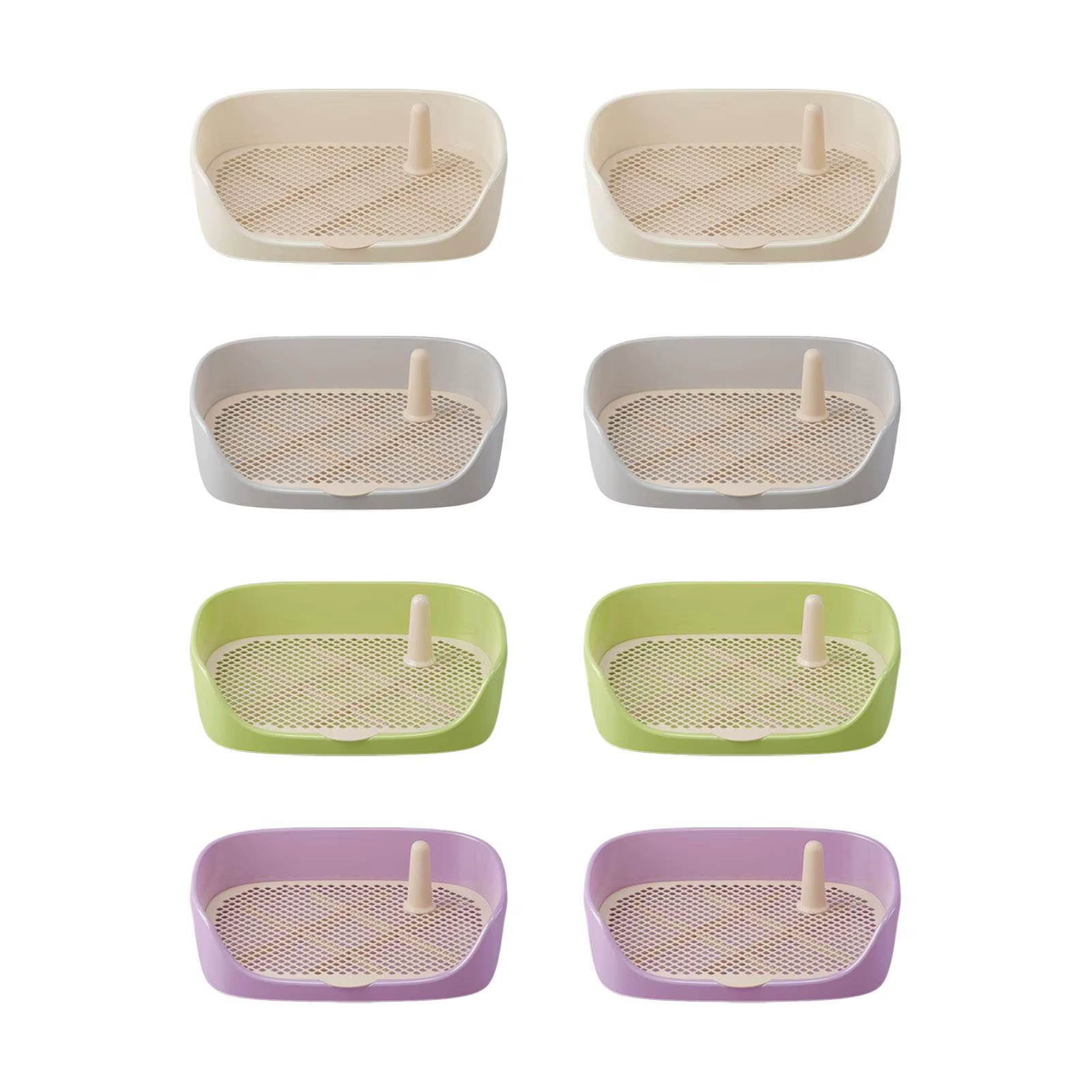 Orinal para perros con bandeja y soporte visible