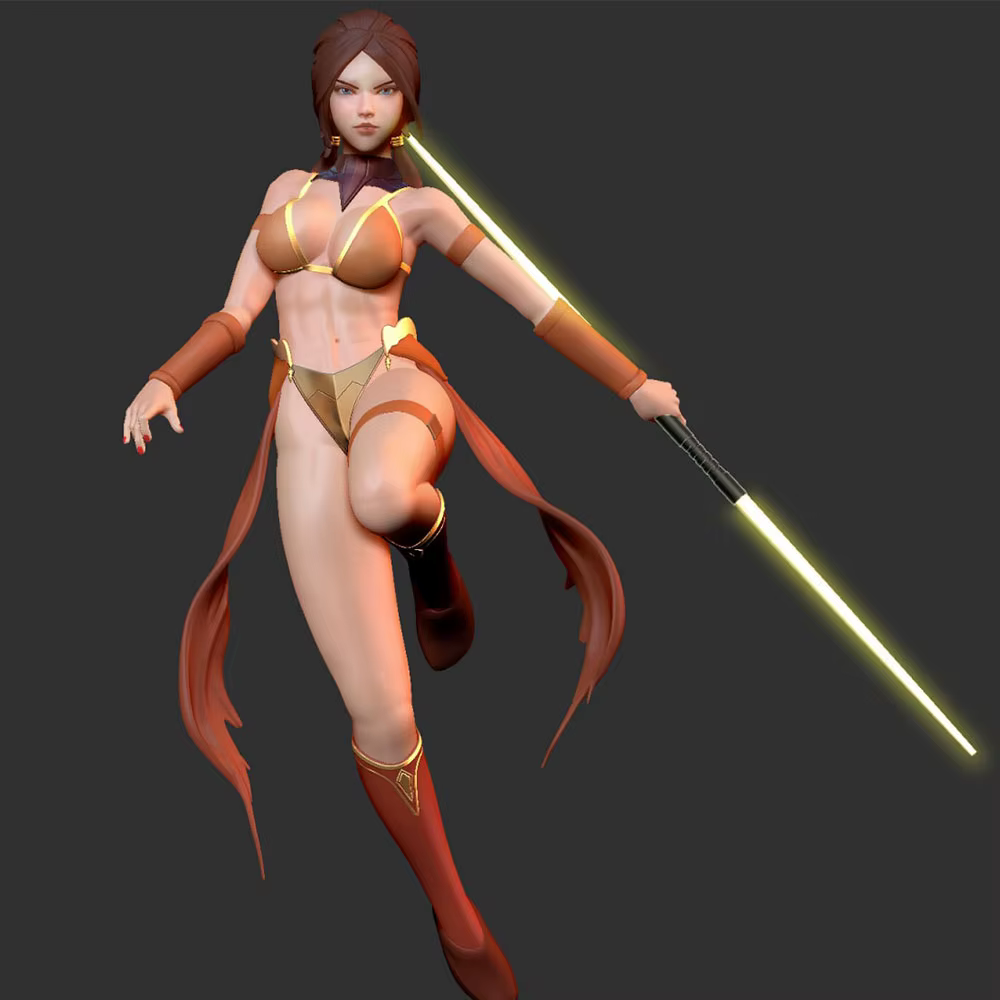 Kit figura 3D 1/24 75mm chica sin montar ni pintar - imagen 2