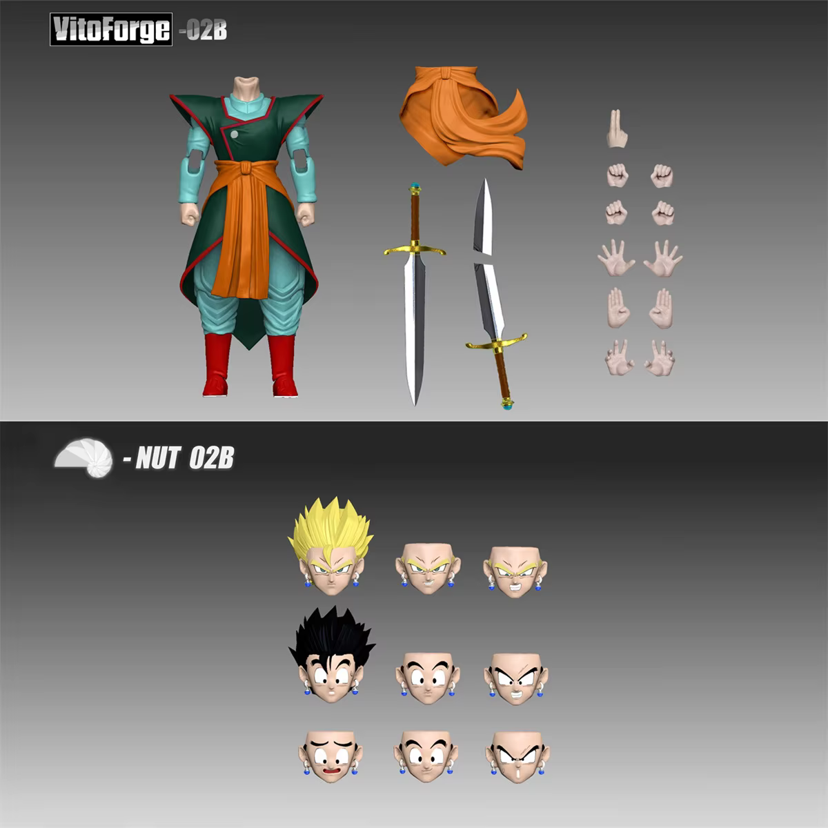 Figura colección Son Gohan Super Saiyan con traje Supreme Kai, DBZ, para estante - imagen 4
