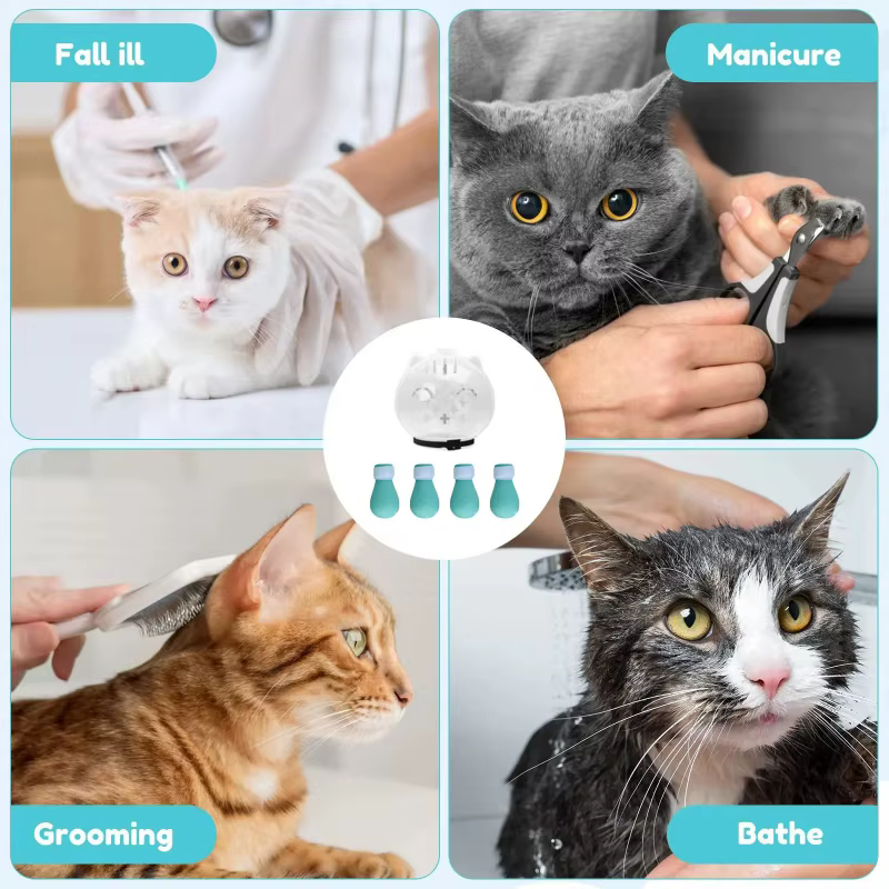 Collar isabelino para gatos con protectores de silicona - imagen 2