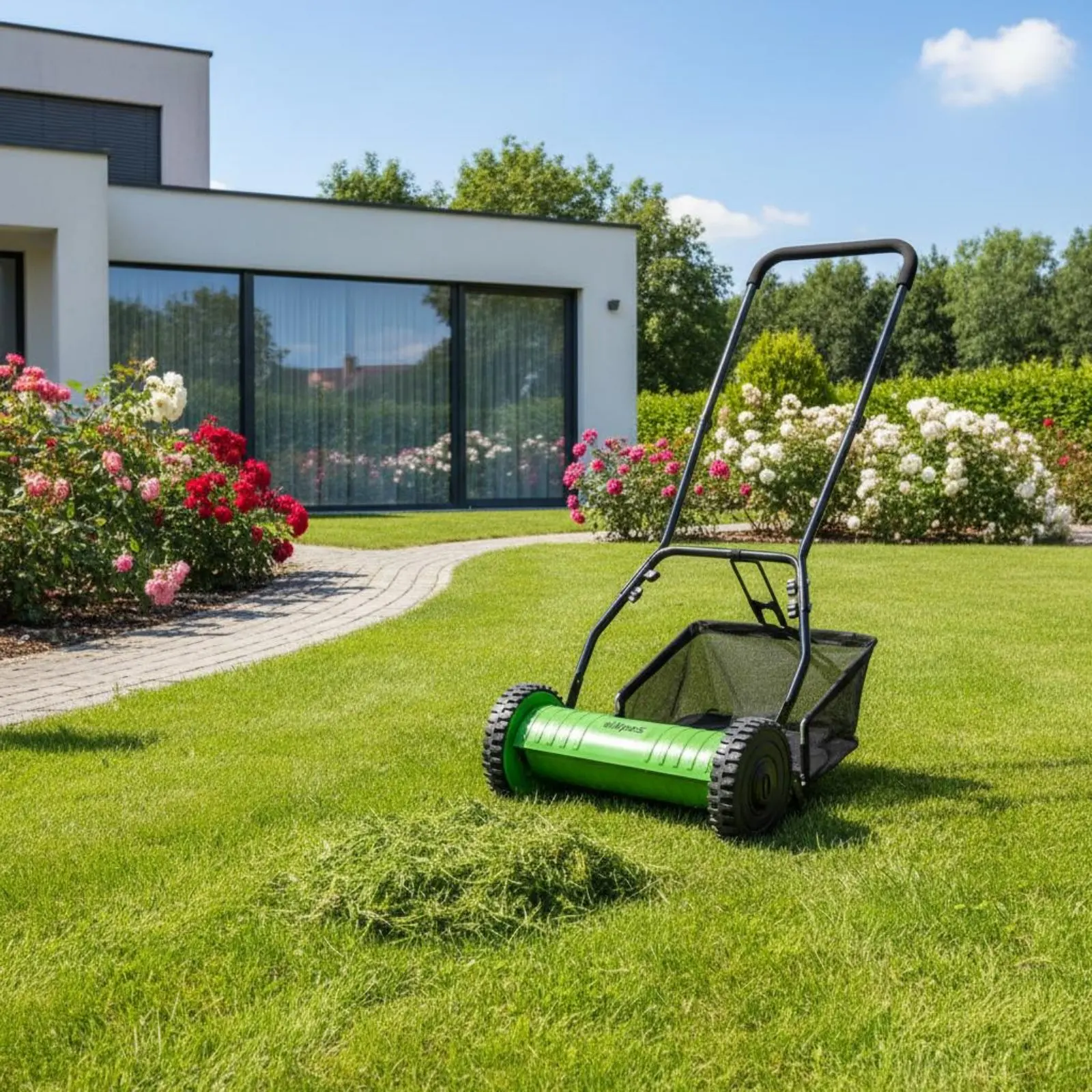 Cortacésped manual de empuje silencioso y ligero para jardín - imagen 2