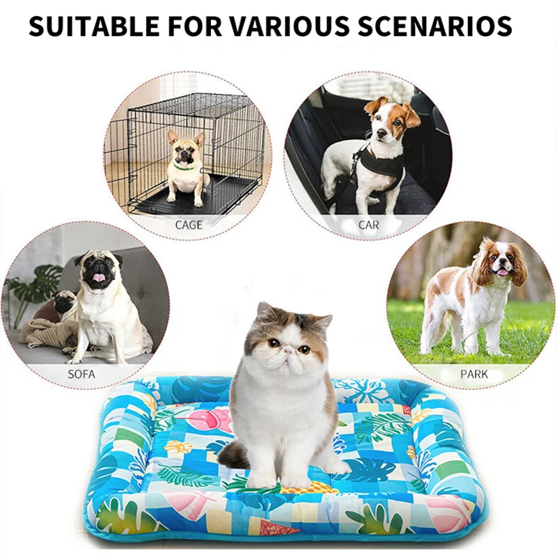Almohadilla refrescante para gatos y perros con estampado de huellas - imagen 5