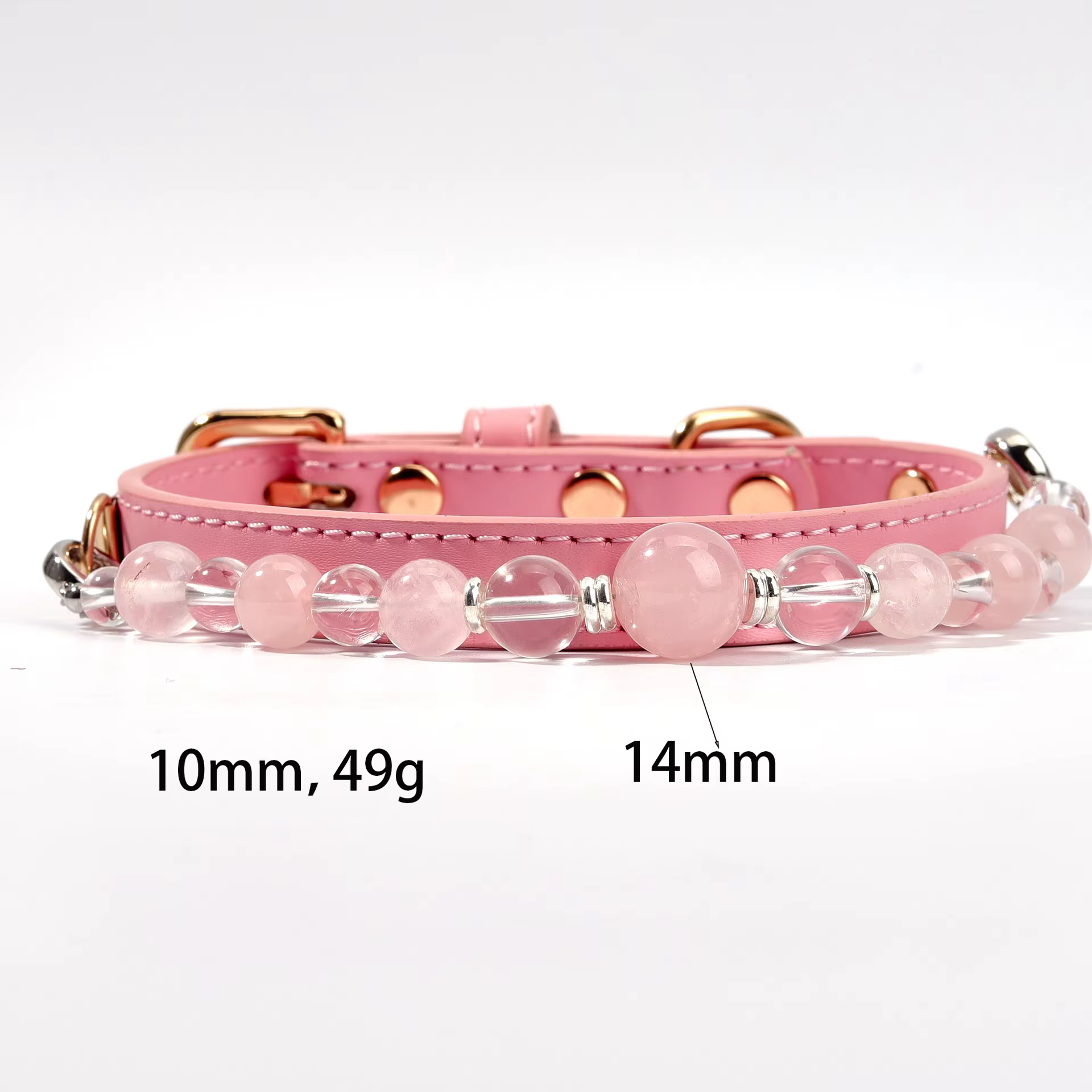 Collar de Cuarzo Natural Curativo para Perros y Gatos – Diseño Elegante - imagen 2