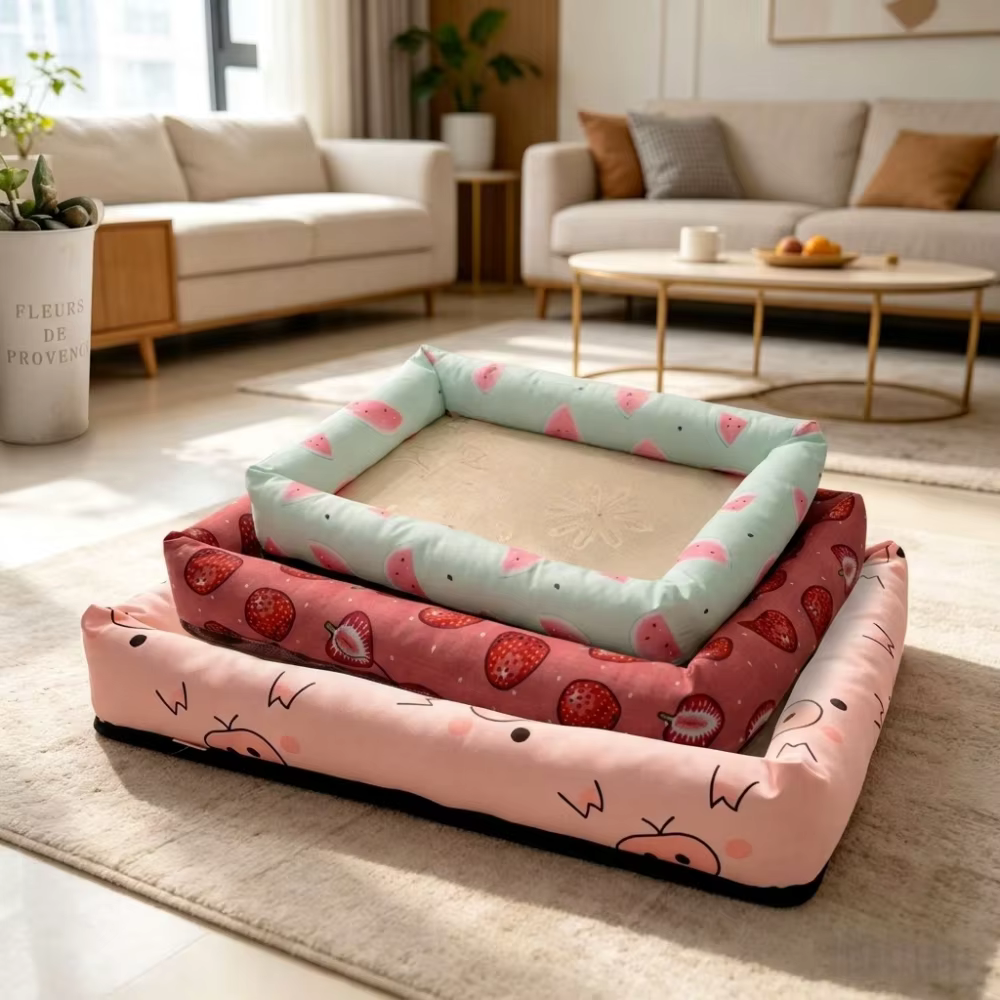 Cama refrescante para mascotas con funda lavable extraíble