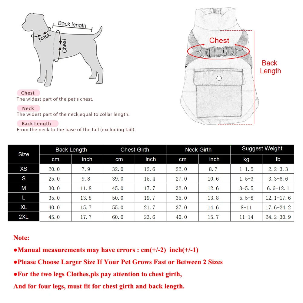 Tabla de tallas Holapet superpuesta sobre diferentes razas de perros