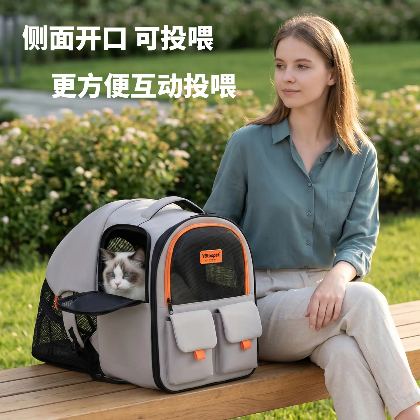 Mochila Transportadora Ventilada para Gatos y Perros