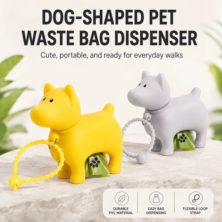 Dispensador de bolsas para excrementos de perro portátil, con clip - imagen 5