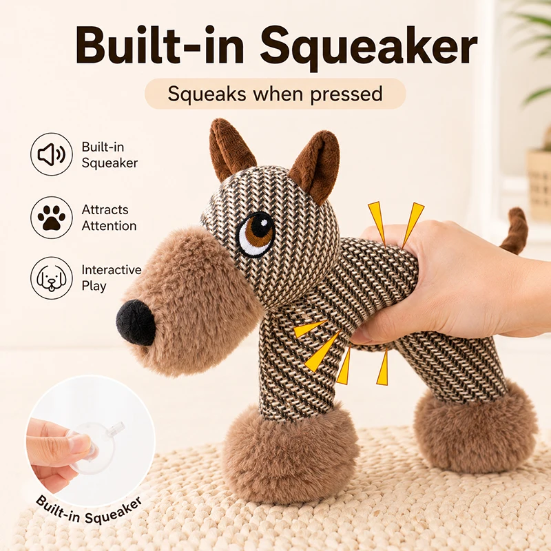 Juguete de peluche con sonido para perros, elefante o mono - imagen 5
