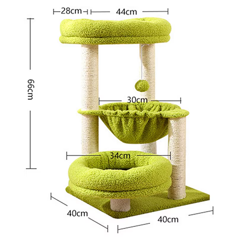 Árbol rascador para gatos con columna y base