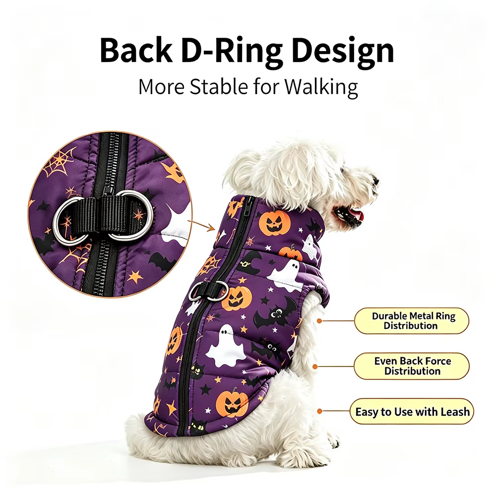 Chaqueta Halloween invierno para perros pequeños – Bulldog Francés y Yorkie - imagen 3