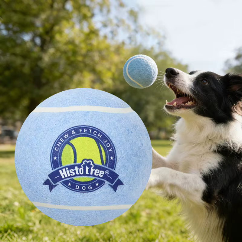 Pelota de goma y fieltro resistente para perros - imagen 5