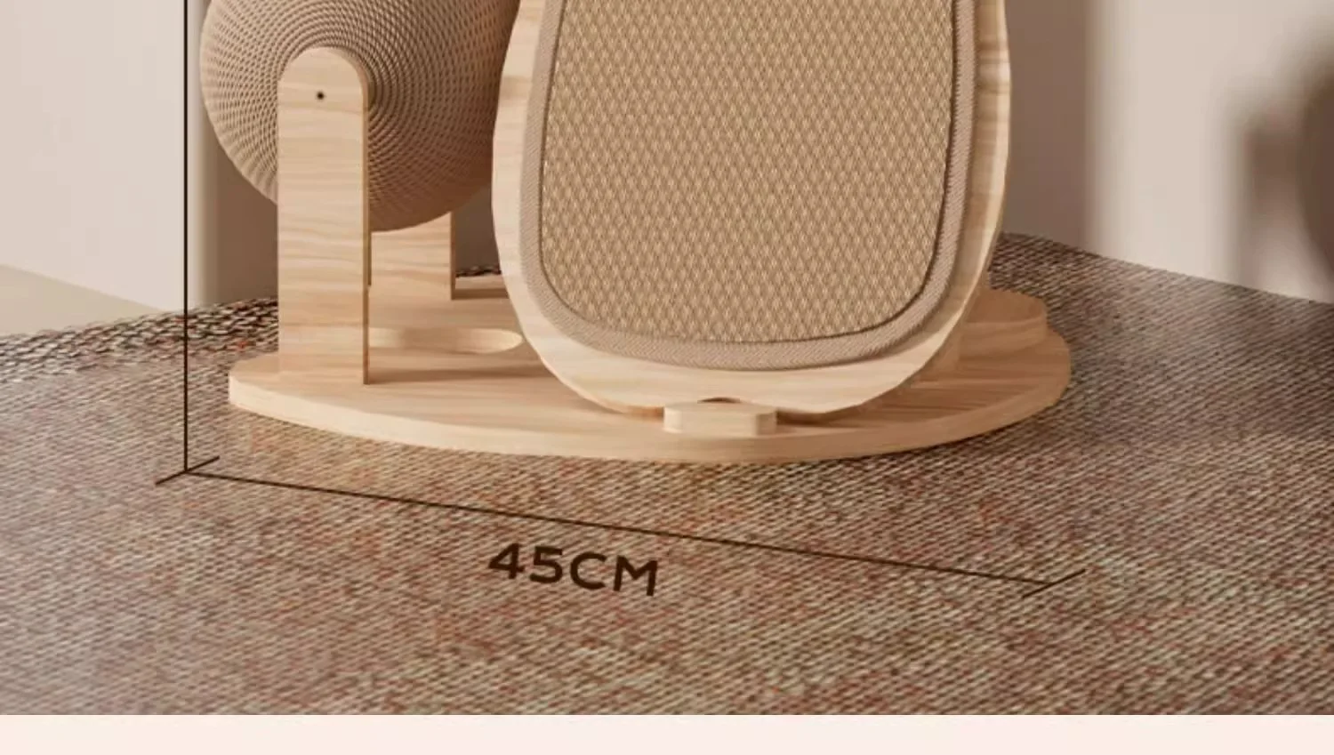 Rascador de sisal grande para sesiones de rascado largas