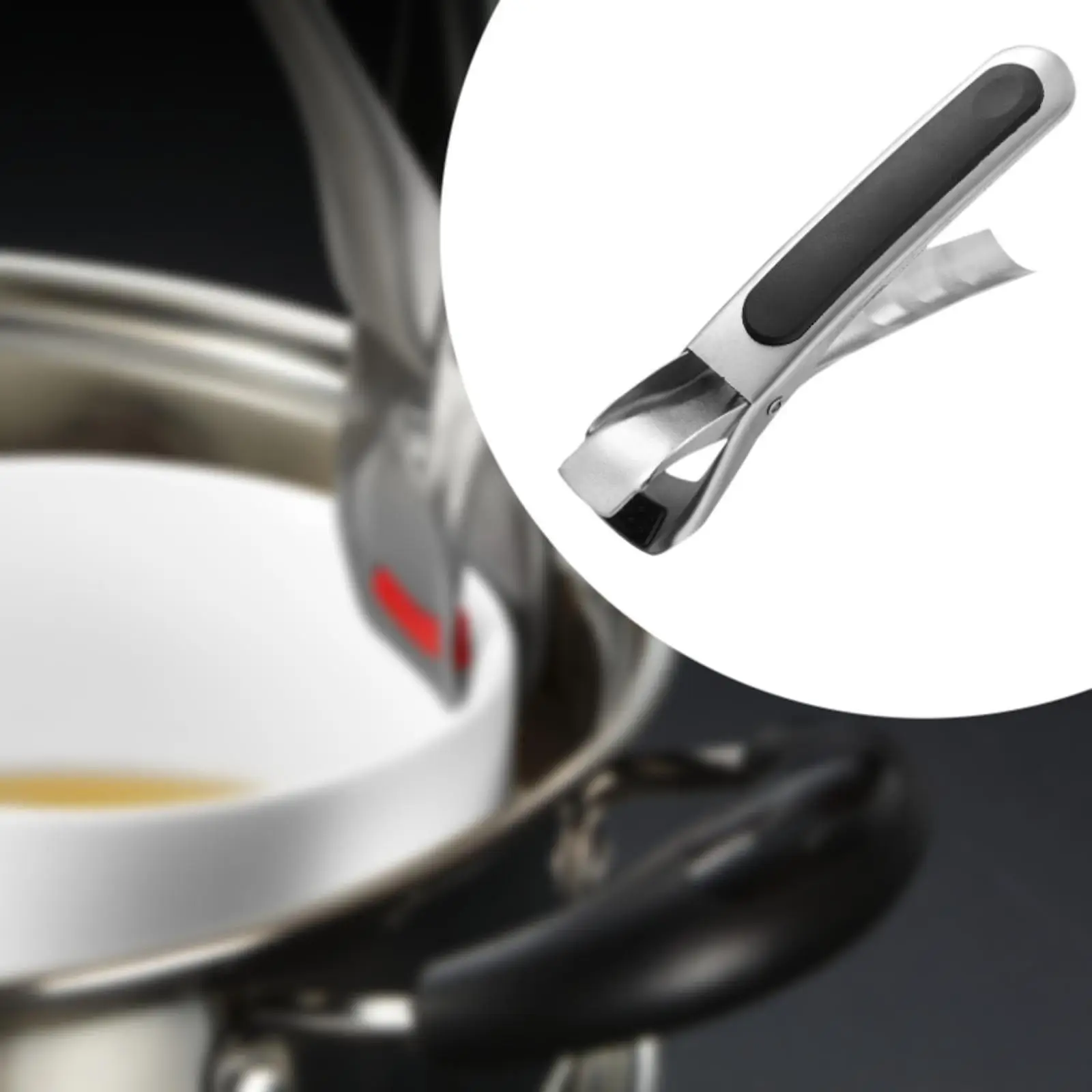 Pinza Ajustable para Sartenes y Platos Calientes – Acero Inoxidable con Silicona - imagen 3