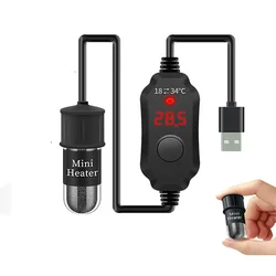 Calentador USB para Acuario y Mini Pecera – Temperatura Ajustable 18-34°C